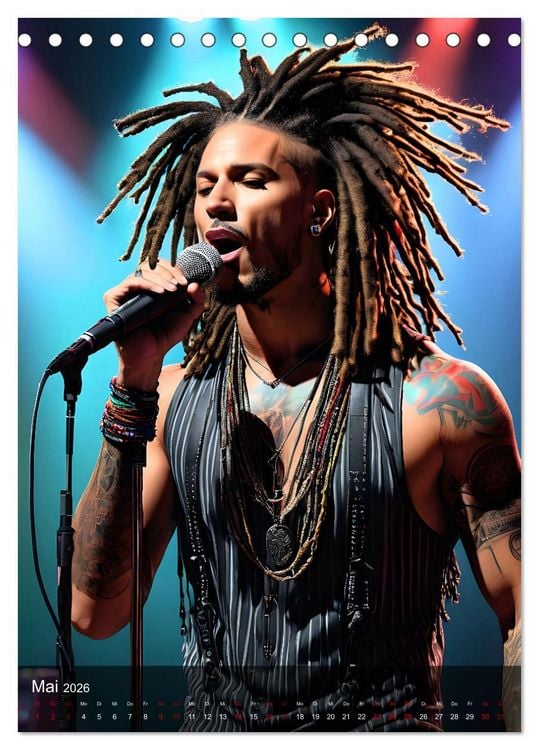 Produktbild: Rockstars - Live on Stage (Tischkalender 2026 DIN A5 hoch), CALVENDO Monatskalender