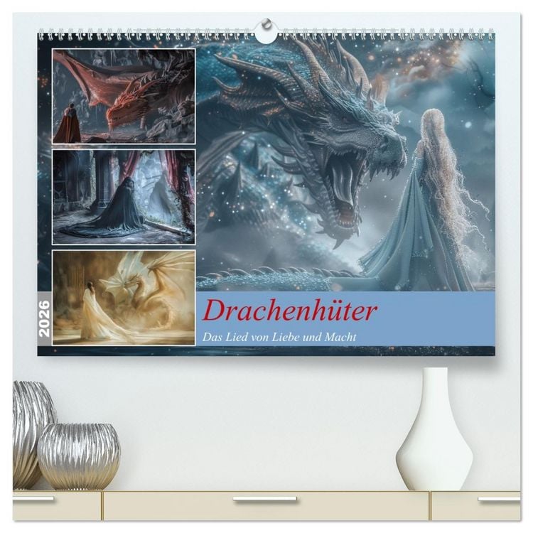 Produktbild: Drachenh&uuml;ter (hochwertiger Premium Wandkalender 2026 DIN A2 quer), Kunstdruck in Hochglanz