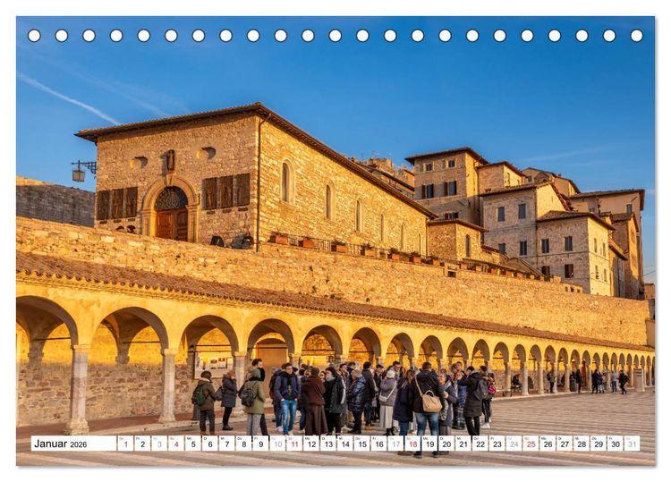 Produktbild: Assisi - Mittelalterliches Herz Italiens (Tischkalender 2026 DIN A5 quer), CALVENDO Monatskalender