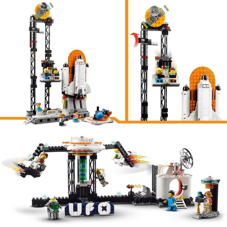 LEGO Creator 3-in-1 31142 Weltraum-Achterbahn, Kirmes-Spielzeug