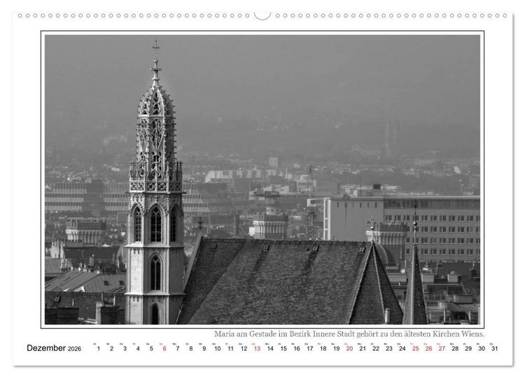 Produktbild: Wien auf den zweiten Blick (Wandkalender 2026 DIN A2 quer), CALVENDO Monatskalender