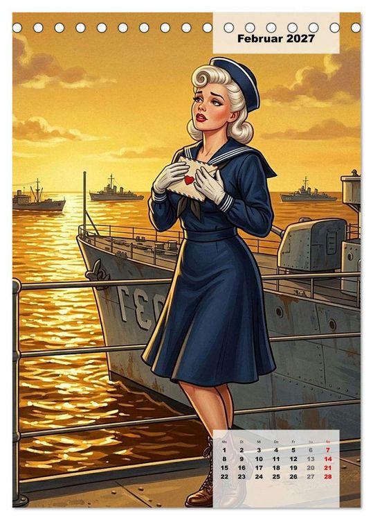 Produktbild: Uniform-Girls (Tischkalender 2027 DIN A5 hoch), CALVENDO Monatskalender