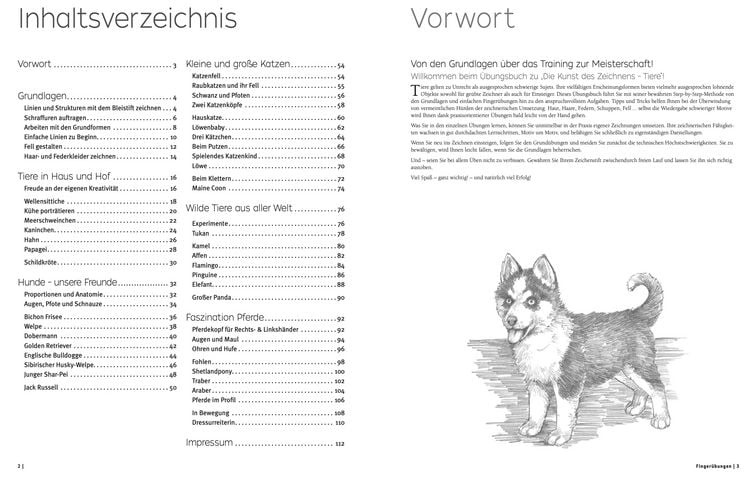 Produktbild: Die Kunst des Zeichnens - Tiere &Uuml;bungsbuch