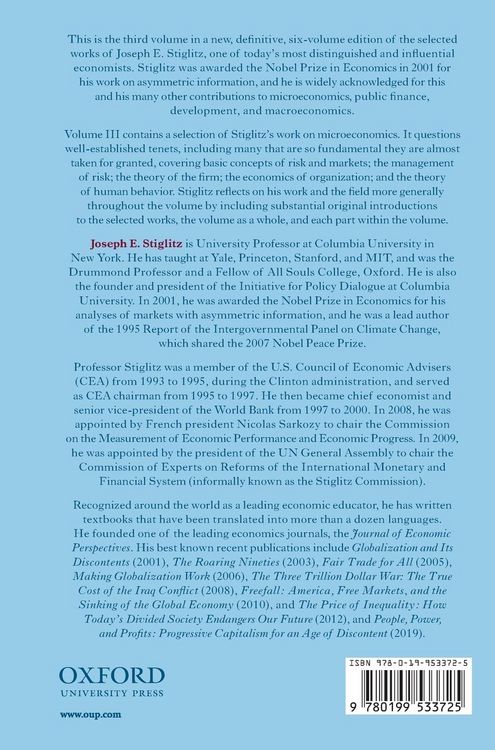 Produktbild: Selected Works of Joseph E. Stiglitz