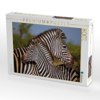 Produktbild: CALVENDO Puzzle Zebra-Kleinfamilie, Afrika | 1000 Teile Lege-Gr&ouml;&szlig;e 64x48cm Foto-Puzzle f&uuml;r gl&uuml;ckliche Stunden