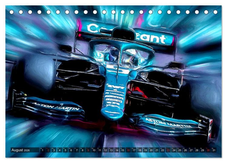 Produktbild: Faszinierende Formel 1 (Tischkalender 2026 DIN A5 quer), CALVENDO Monatskalender