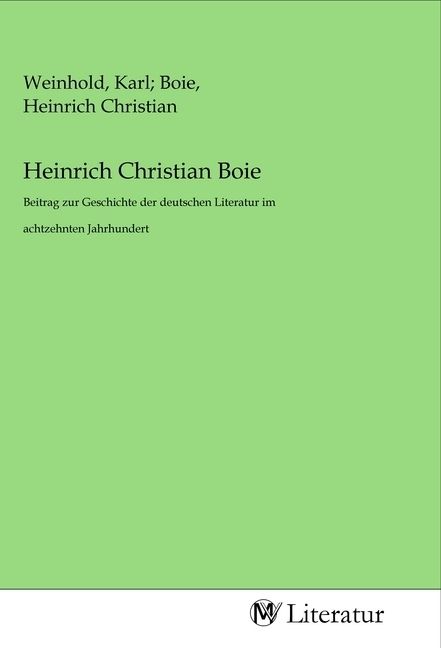 Produktbild: Heinrich Christian Boie