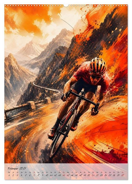 Produktbild: Herzschlag 180 - Wenn Rennradsport zur Kunst wird (hochwertiger Premium Wandkalender 2027 DIN A2 hoch), Kunstdruck in Hochglanz