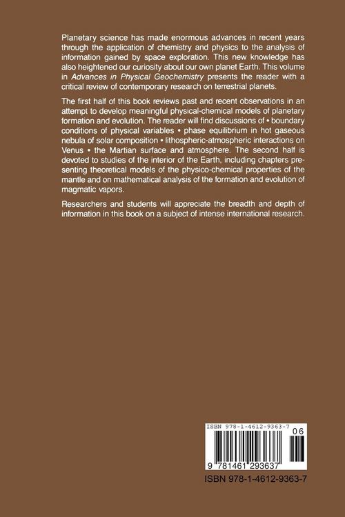 Produktbild: Chemistry and Physics of Terrestrial Planets