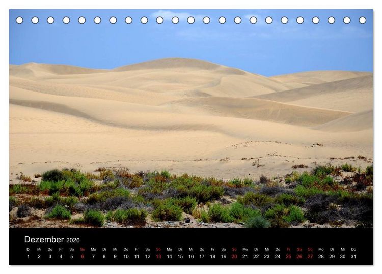 Produktbild: GRAN CANARIA/D&uuml;nen von Maspalomas (Tischkalender 2026 DIN A5 quer), CALVENDO Monatskalender