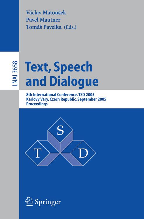 Produktbild: Text, Speech and Dialogue