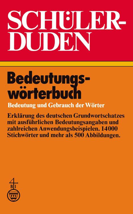 Produktbild: Sch&uuml;lerduden Bedeutungsw&ouml;rterbuch