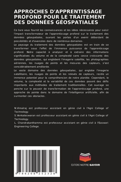 Produktbild: Approches D'apprentissage Profond Pour Le Traitement des Donn&eacute;es G&eacute;ospatiales