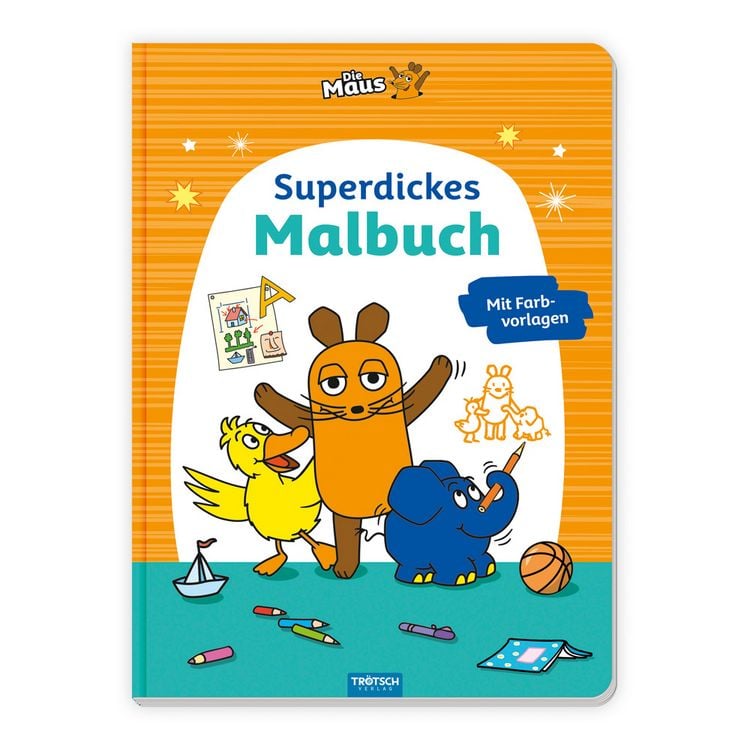 Produktbild: TR&Ouml;TSCH - Die Maus Superdickes Malbuch Ausmalbuch