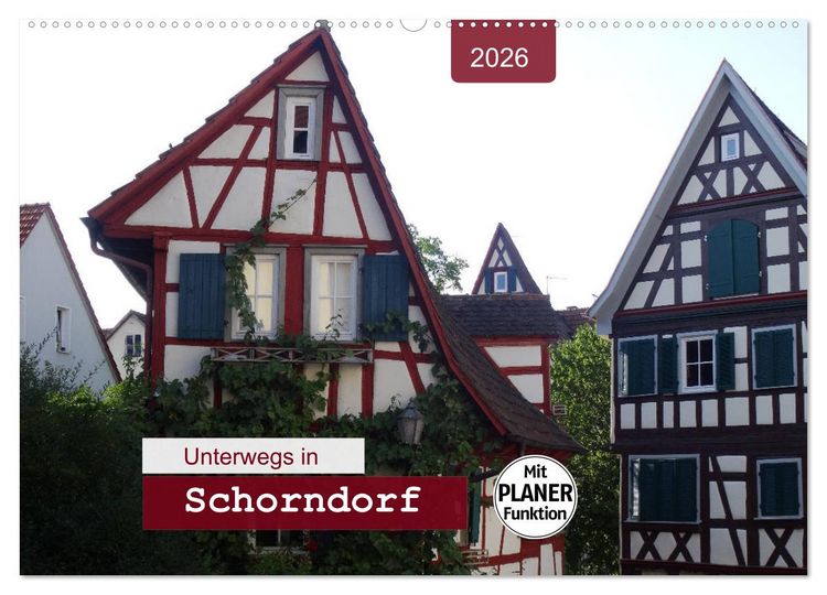 Produktbild: Unterwegs in Schorndorf (Wandkalender 2026 DIN A2 quer), CALVENDO Monatskalender