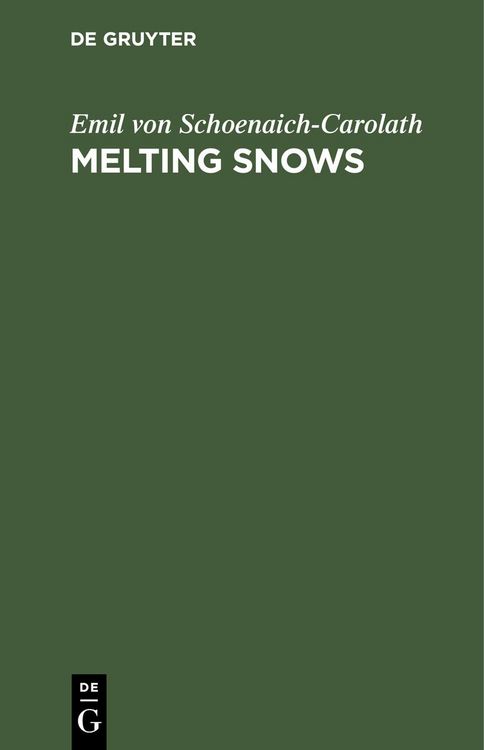 Produktbild: Melting Snows