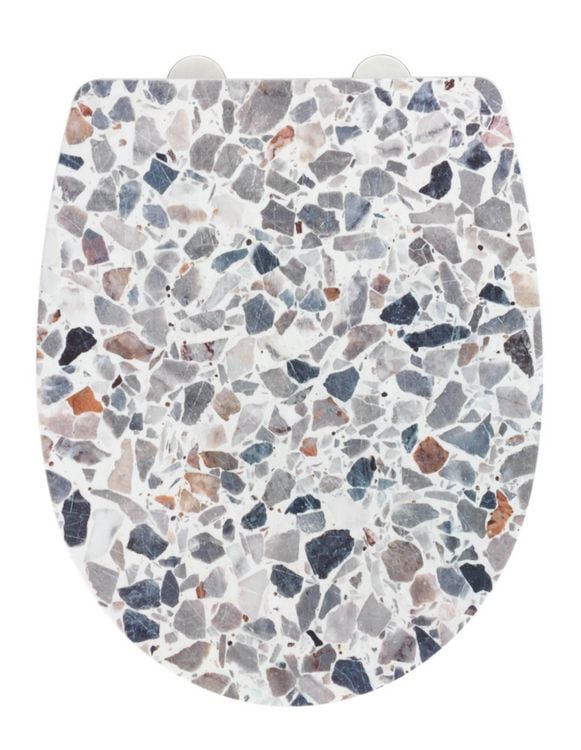 Produktbild: WC-Sitz Mod. Terrazzo High Gloss, aus bruchstabilem Thermoplast