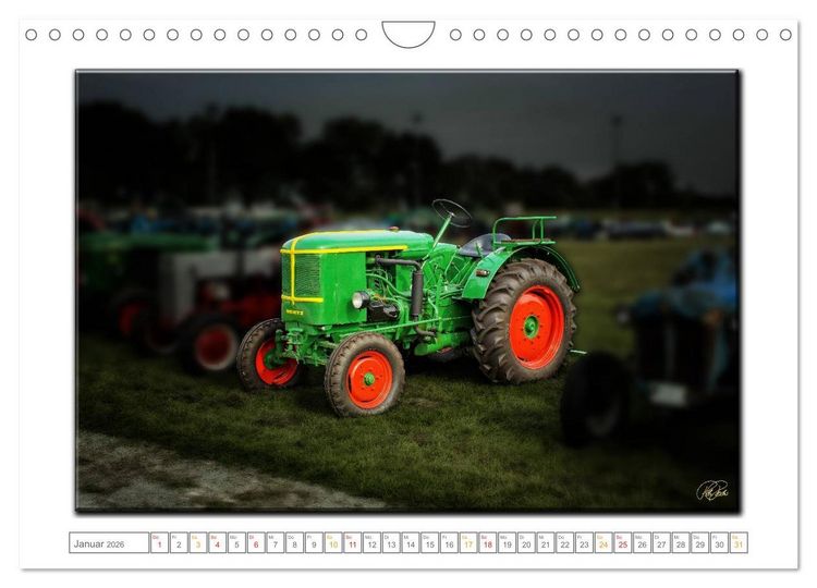 Produktbild: Oldtimer - Traktor Liebe (Wandkalender 2026 DIN A4 quer), CALVENDO Monatskalender