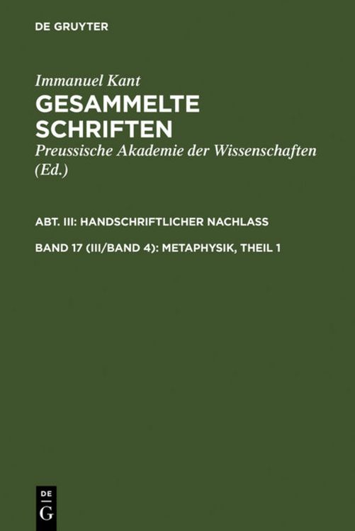 Produktbild: Metaphysik, Theil 1
