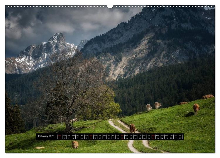 Produktbild: Landscapes of Swiss Alps (High Quality Premium Wall Calendar 2026 DIN A2 landscape),CALVENDO 12 Month Wall Calendar