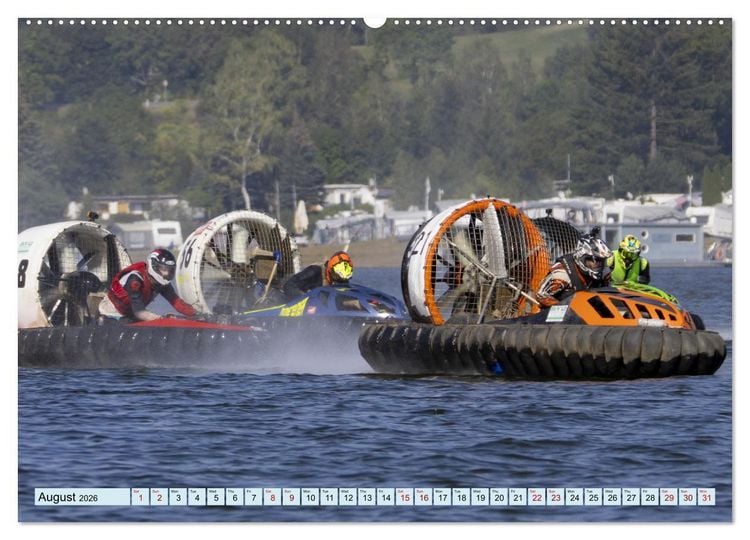 Produktbild: Hovercraft Racing on the Thuringian Sea (Wall Calendar 2026 DIN A2 landscape), CALVENDO 12 Month Wall Calendar