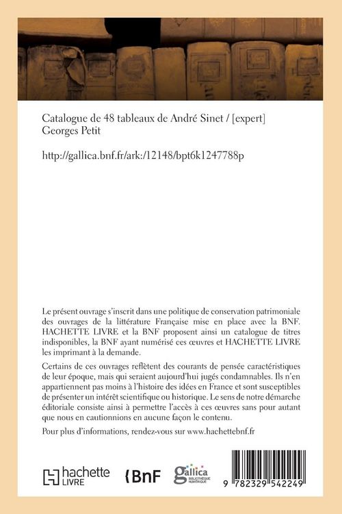 Produktbild: Catalogue de 48 tableaux de Andr&eacute; Sinet
