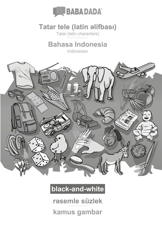 Produktbild: Tatar (latin characters) (in latin script) - Bahasa Indonesia, visual dictionary, BW