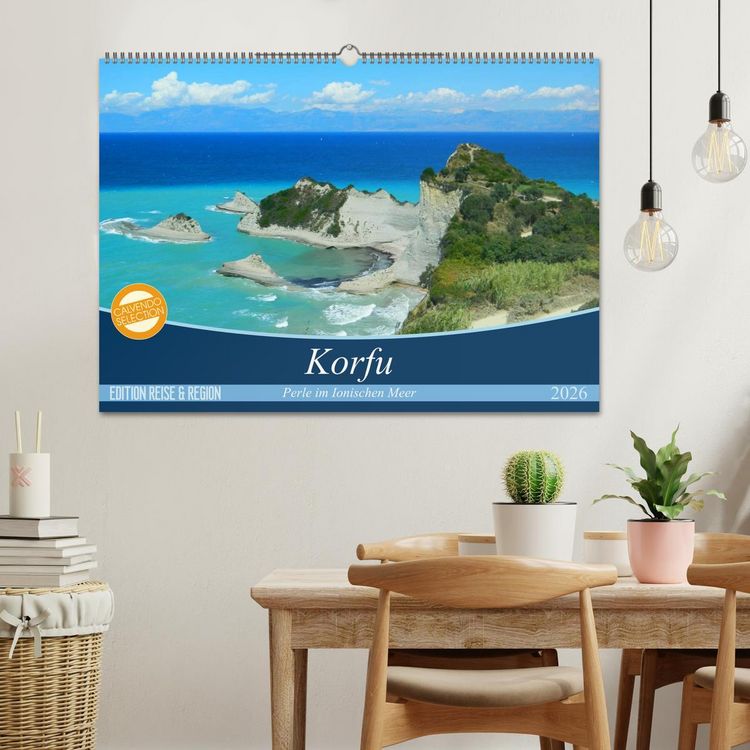 Produktbild: Korfu, Perle im Ionischen Meer (Wandkalender 2026 DIN A2 quer), CALVENDO Monatskalender