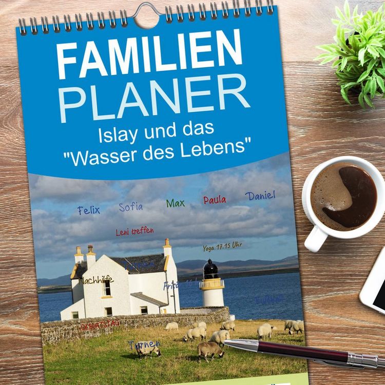 Produktbild: Familienplaner 2026 - Islay und das "Wasser des Lebens" mit 5 Spalten (Wandkalender, 21 x 45 cm) CALVENDO