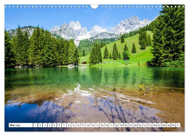 Produktbild: Gr&uuml;&szlig;e aus Filzmoos (Wandkalender 2026 DIN A3 quer), CALVENDO Monatskalender