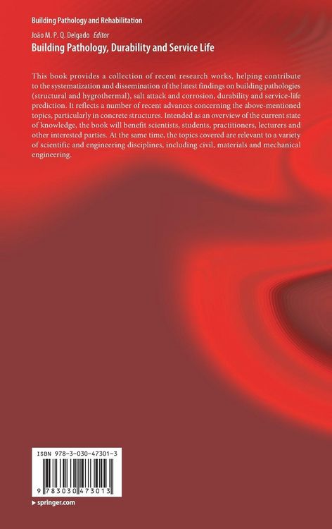 Produktbild: Building Pathology, Durability and Service Life