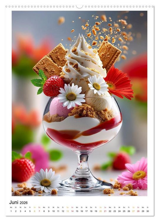 Produktbild: Lecker Eis (hochwertiger Premium Wandkalender 2026 DIN A2 hoch), Kunstdruck in Hochglanz