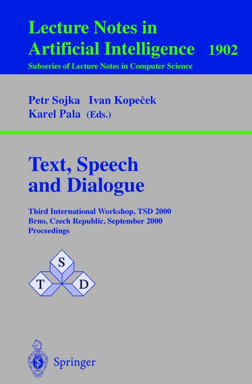 Produktbild: Text, Speech and Dialogue