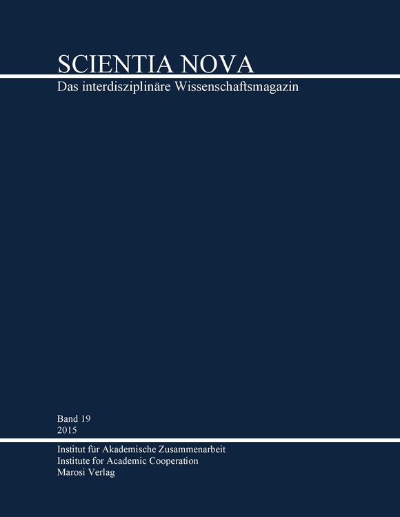 Produktbild: SCIENTIA NOVA Band 19, 2015