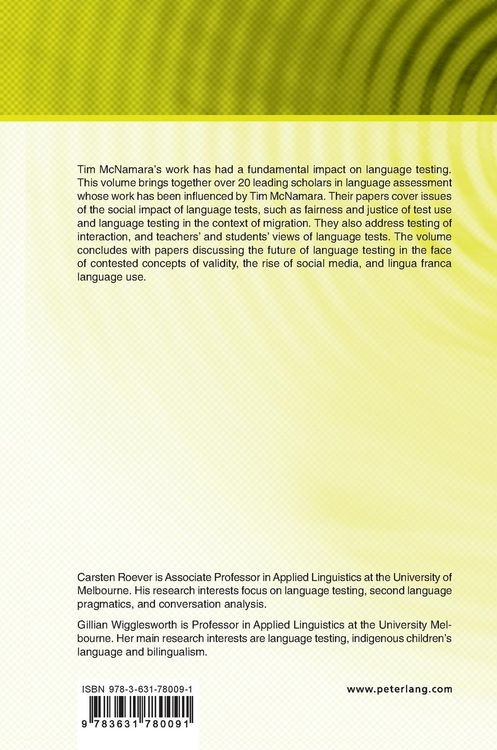 Produktbild: Social perspectives on language testing