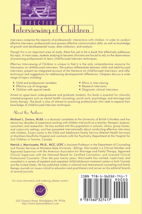 Produktbild: Effective Interviewing of Children