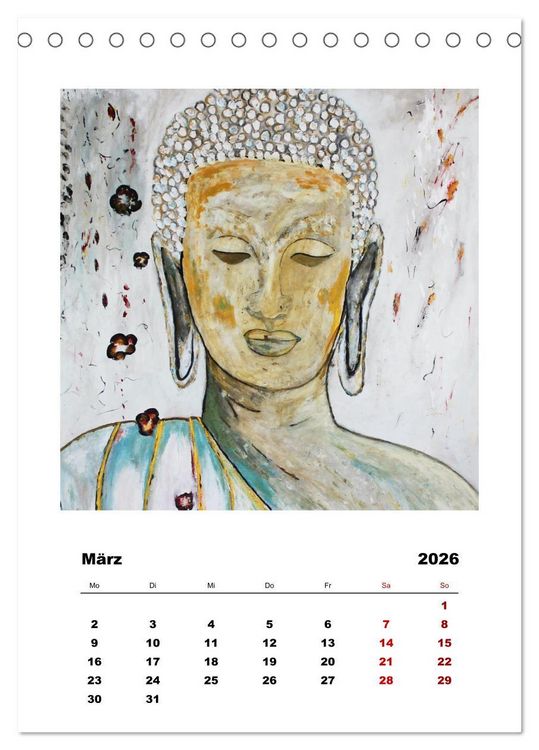 Produktbild: Buddha Relax (Tischkalender 2026 DIN A5 hoch), CALVENDO Monatskalender