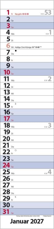 Produktbild: Streifenplaner Compact Blau 2027