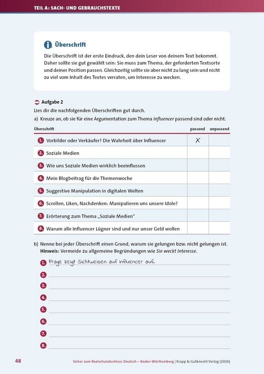 Produktbild: Sicher zum Realschulabschluss Deutsch Baden-W&uuml;rttemberg neues Pr&uuml;fungsformat 2027