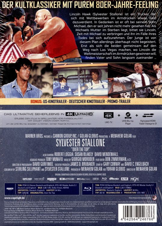 Produktbild: Over the Top - Limitiertes Mediabook (4K Ultra HD + Blu-ray)