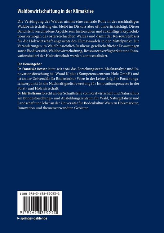 Produktbild: Waldbewirtschaftung in der Klimakrise