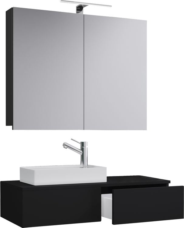 Produktbild: 3-tlg G&auml;ste WC Waschplatz Waschtisch Gudas Schrank