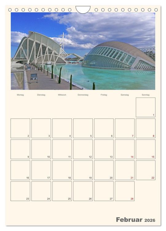 Produktbild: Valencia - Barcelona Terminplaner (Wandkalender 2026 DIN A4 hoch), CALVENDO Monatskalender
