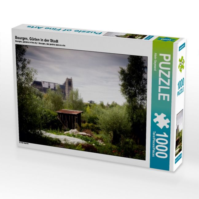 Produktbild: CALVENDO Puzzle Bourges, G&auml;rten in der Stadt | 1000 Teile Lege-Gr&ouml;&szlig;e 64x48cm Foto-Puzzle f&uuml;r gl&uuml;ckliche Stunden