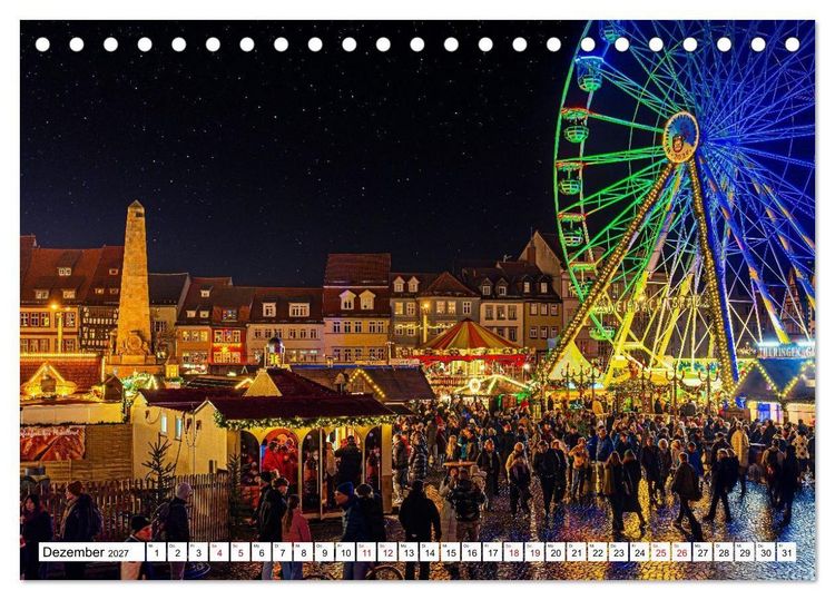 Produktbild: Mein Erfurt - Hier bin ch zu Hause (Tischkalender 2027 DIN A5 quer), CALVENDO Monatskalender