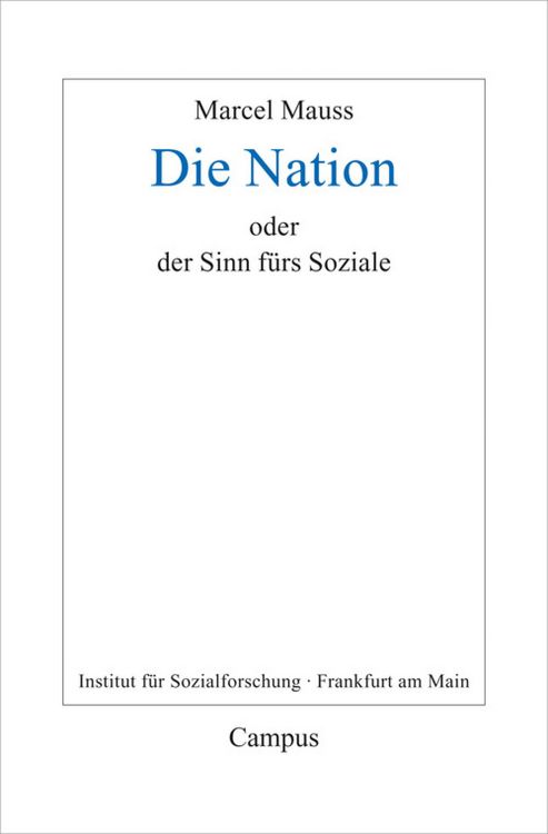 Produktbild: Die Nation oder Der Sinn f&uuml;rs Soziale