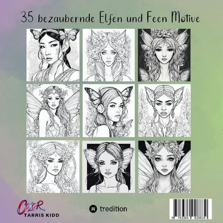 Produktbild: Malbuch f&uuml;r Erwachsene Bezaubernde Elfen und Feen Fantasie Beauty Anti-Stress mit magischen Waldfeen - Mystische Portraits Fantasy f&uuml;r Frauen Teenager