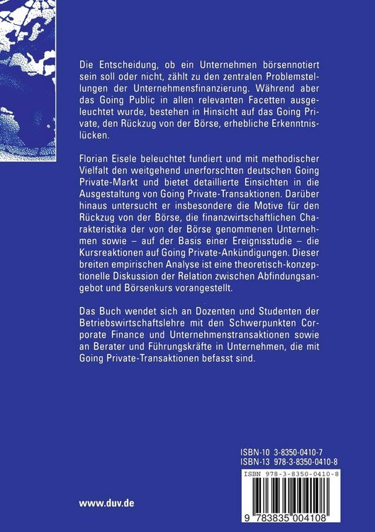 Produktbild: Going Private in Deutschland