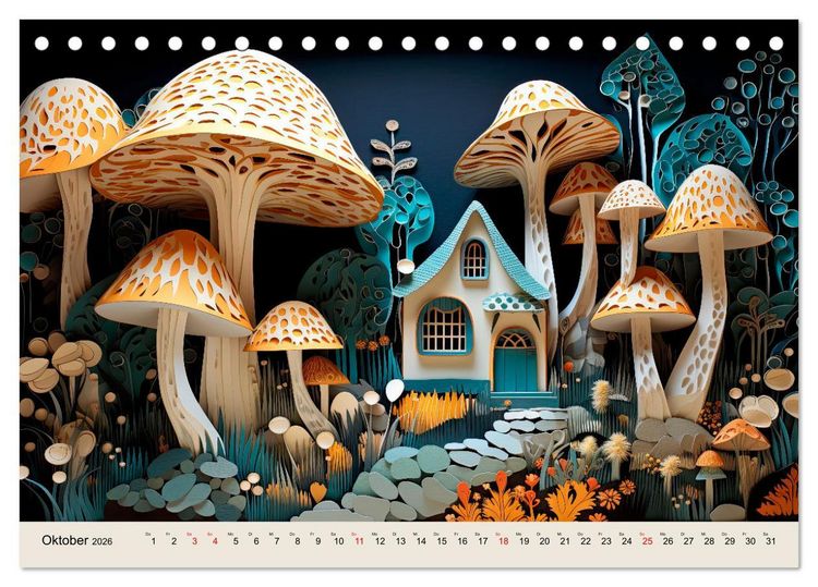 Produktbild: Magie der Pilze (Tischkalender 2026 DIN A5 quer), CALVENDO Monatskalender