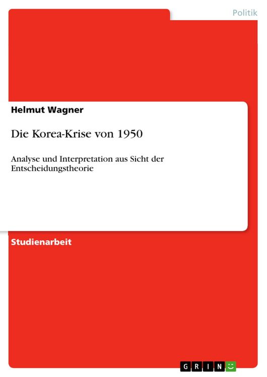 Produktbild: Die Korea-Krise von 1950